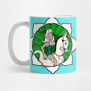 little white horse Mug